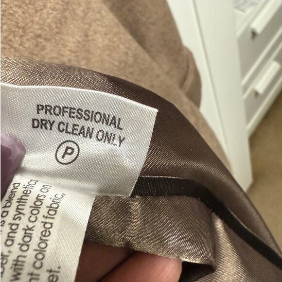 Calvin Klein Wool Cashmere Blend Peacoat Women’s XL Classic Button Coat in Oat - Picture 9 of 15